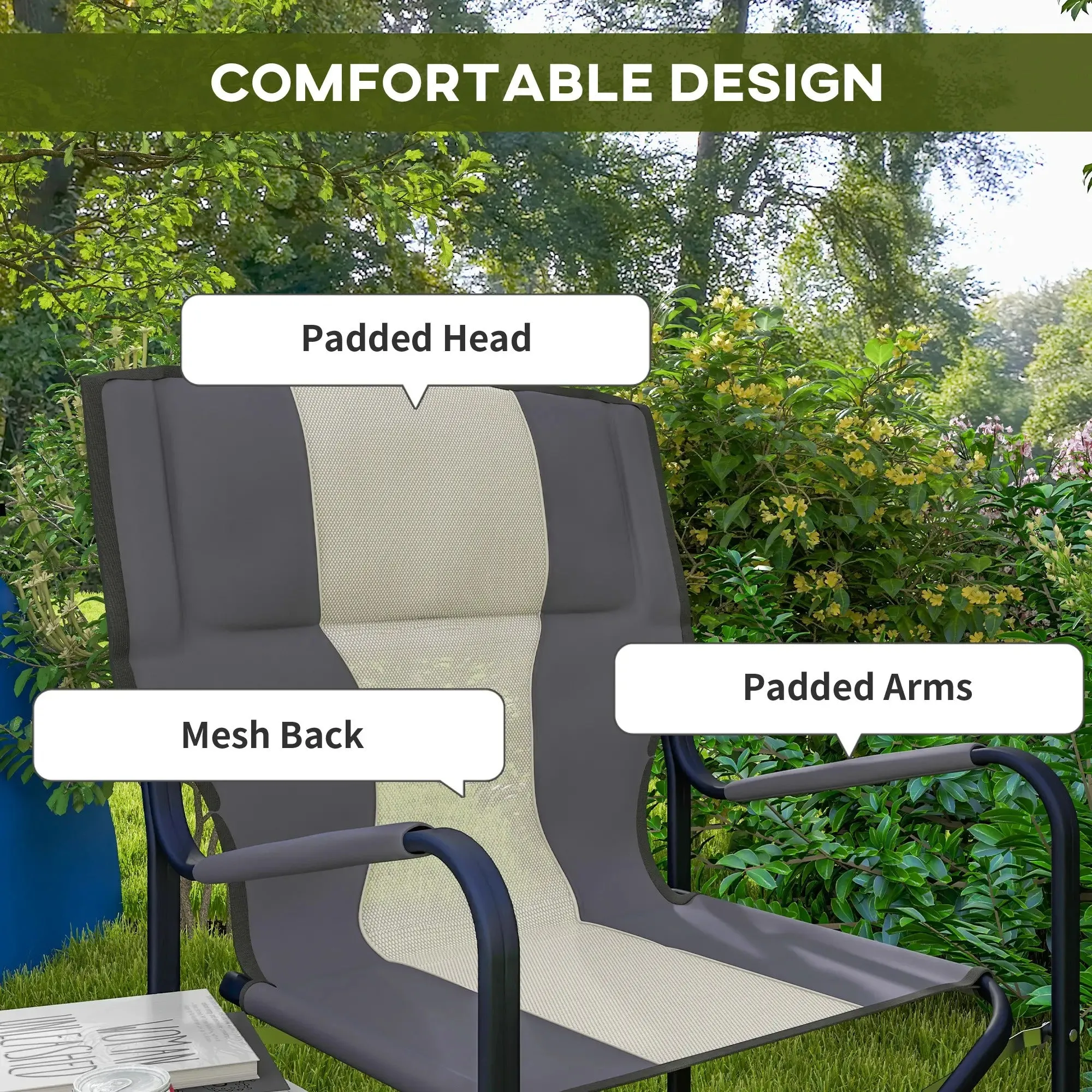 - Folding Chair, Efficient communication Cooler Table Aluminium Grey Multi-device compatible Outsunny Camping Bag With