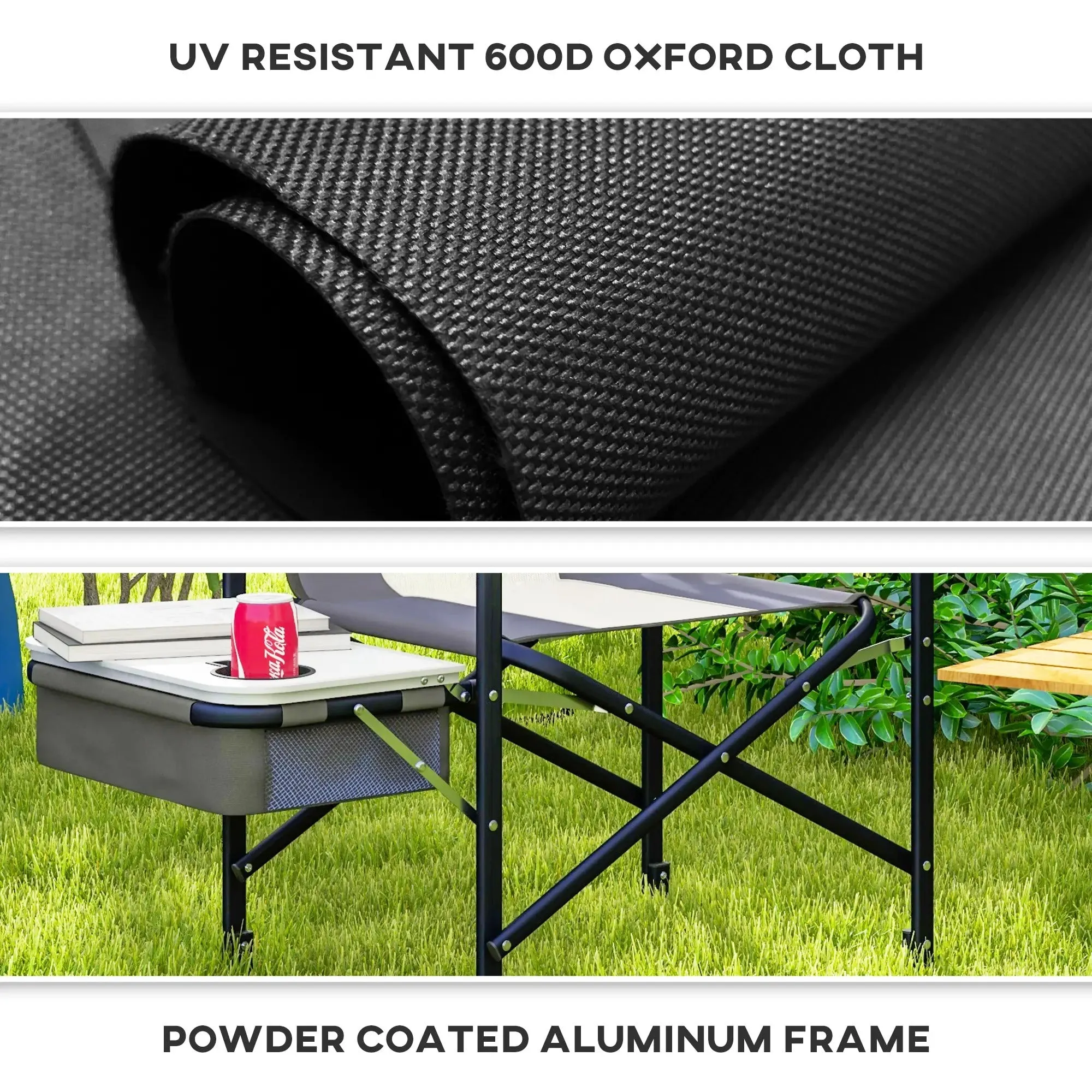 - Folding Chair, Efficient communication Cooler Table Aluminium Grey Multi-device compatible Outsunny Camping Bag With