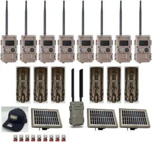1 L Series Home Unit Powered by Verizon or AT&T 8 Blackflash L Series Cameras 3 Solar Power Banks PW-3600 6 Battery Banks Models P21-001 9 16GB SD Cards New