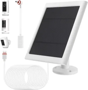 1 Pack - Solar Panel for Ring Camera, Compatible with Ring Spotlight Cam Plus/Pro(Battery) & Ring Stick Up Cam/Pro Battery & Ring Spotlight Cam Battery with 10FT/3M Long Cable