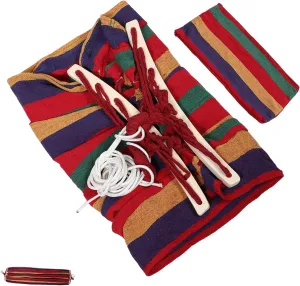1 Set Outdoor Camping Hammock Thickened Heavy Duty Canvas Hammock Bed for Easy Setup Relaxation for Backyard Picnic Use Portable Design for Camping Adventures