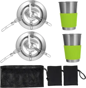 1 Set Portable Stainless Steel Tableware Set Durable Utensils for Camping Picnics and Outdoor Dining Rustproof Dinnerware with Case for Travel and Outdoor Use