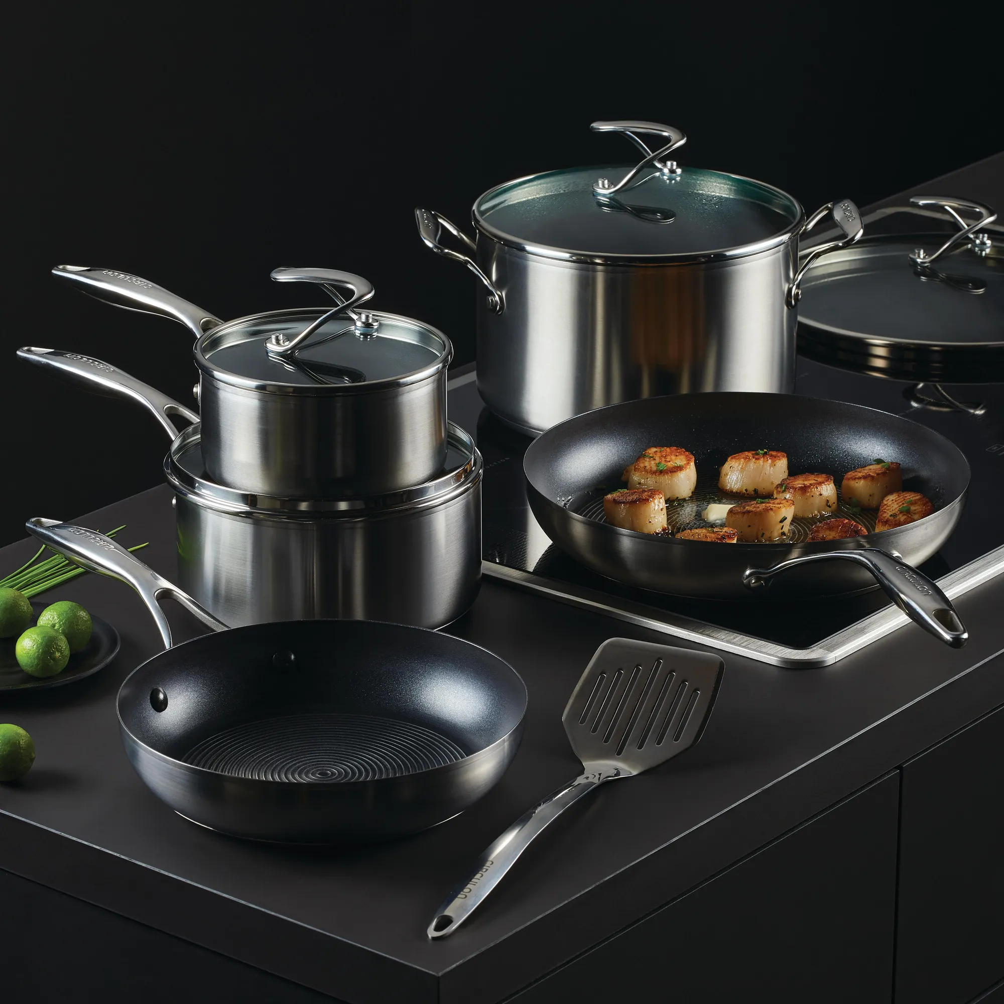 10-Piece Hybrid Stainless Steel Cookware Set