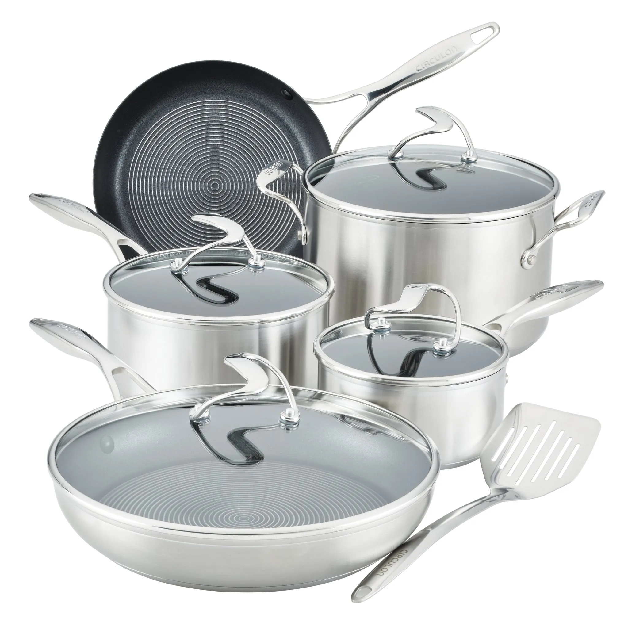 10-Piece Hybrid Stainless Steel Cookware Set