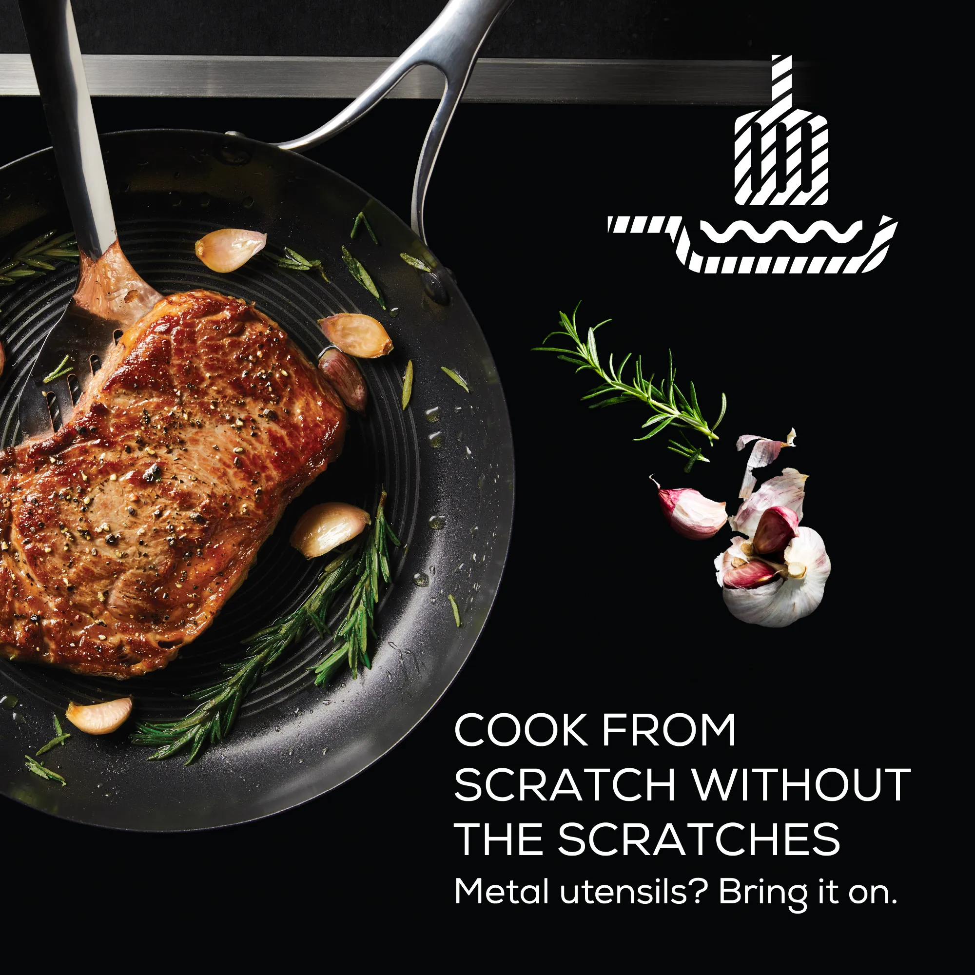 10-Piece Hybrid Stainless Steel Cookware Set