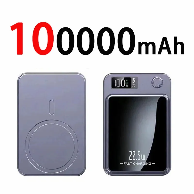 100000mAh Magnetic Qi Wireless Power Bank - 22.5W Fast Charging