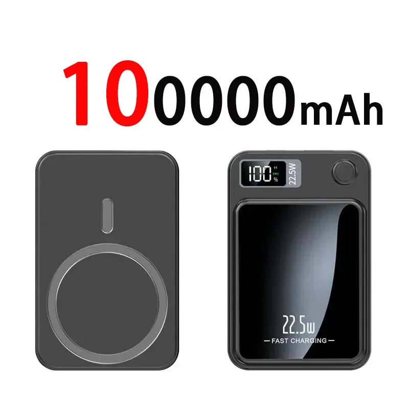 100000mAh Magnetic Qi Wireless Power Bank - 22.5W Fast Charging