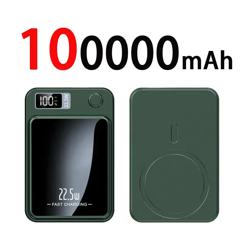 100000mAh Magnetic Qi Wireless Power Bank - 22.5W Fast Charging