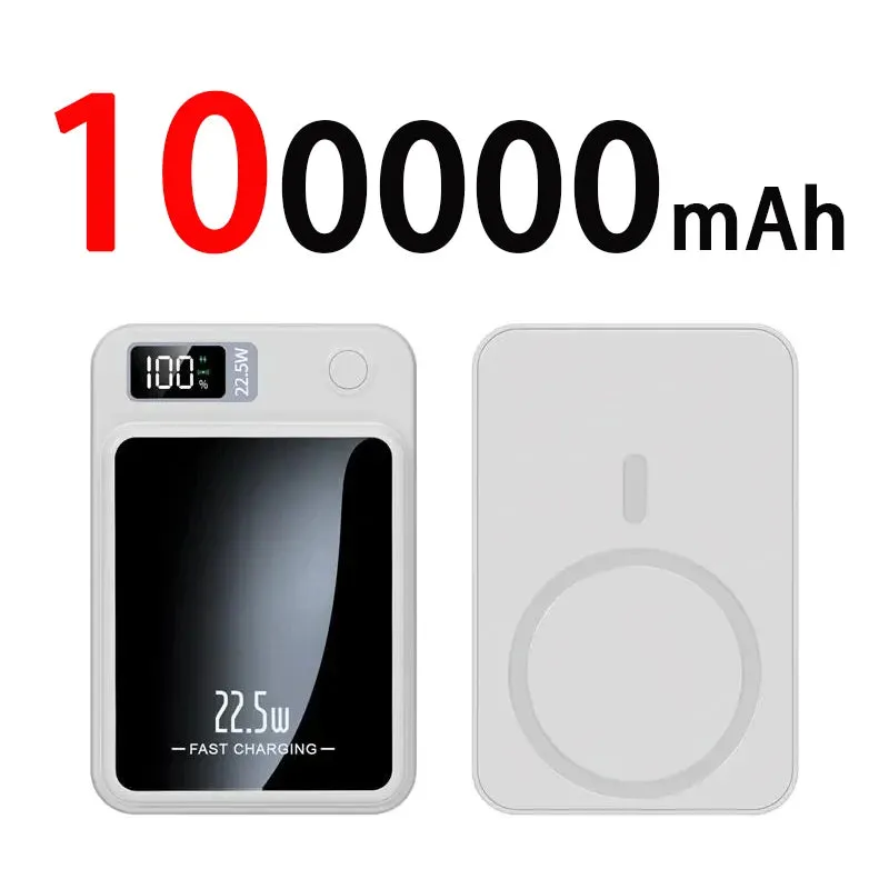 100000mAh Magnetic Qi Wireless Power Bank - 22.5W Fast Charging