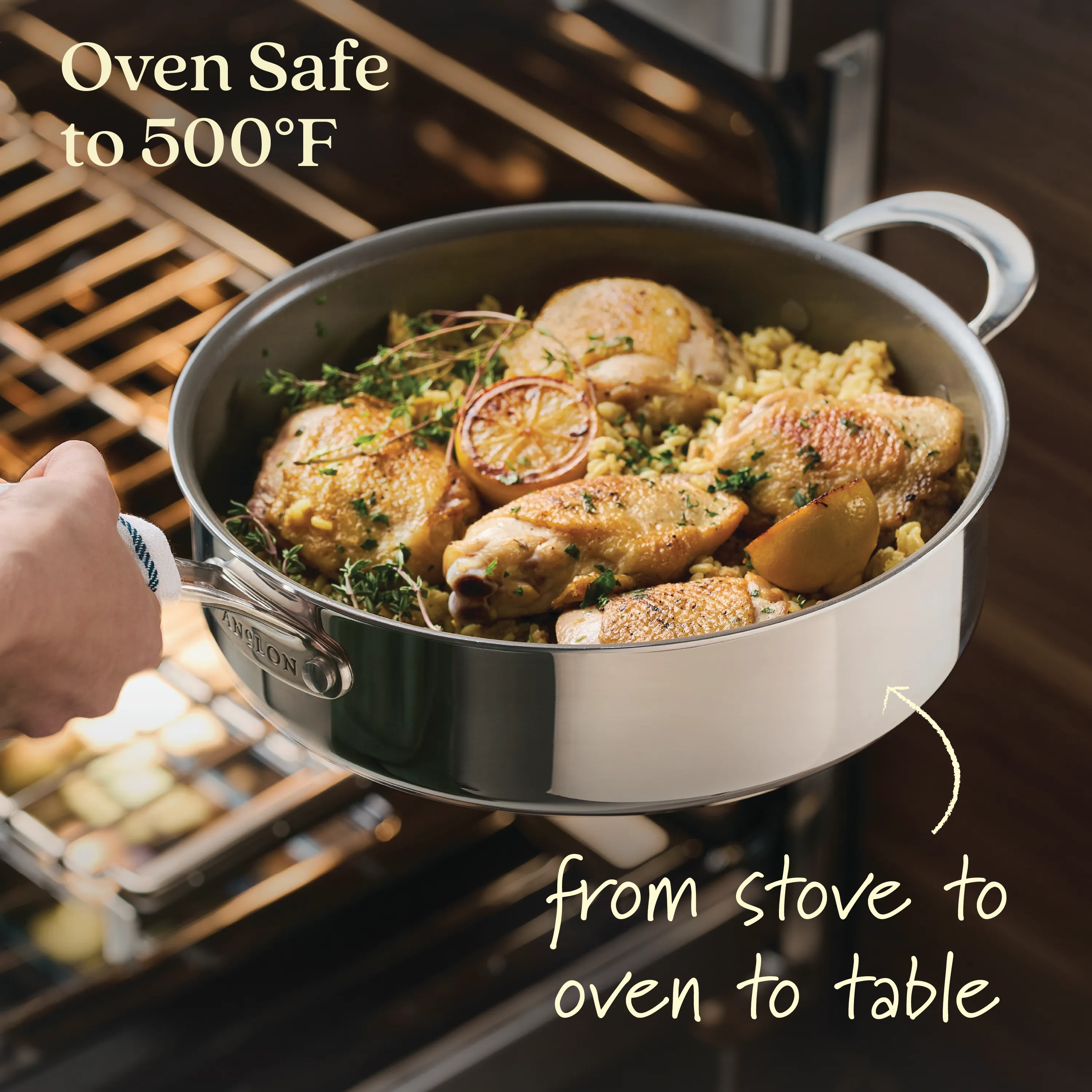 11-Piece Ceramic Nonstick Stainless Steel Cookware Set