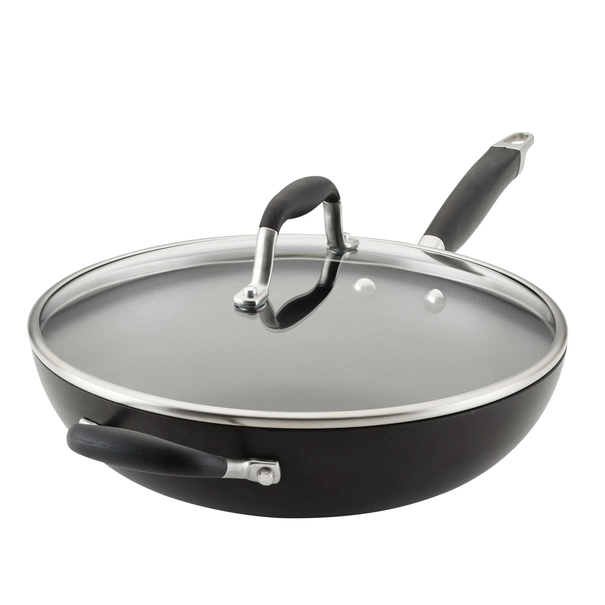 12-Inch Hard Anodized Nonstick Deep Frying Pan with Lid
