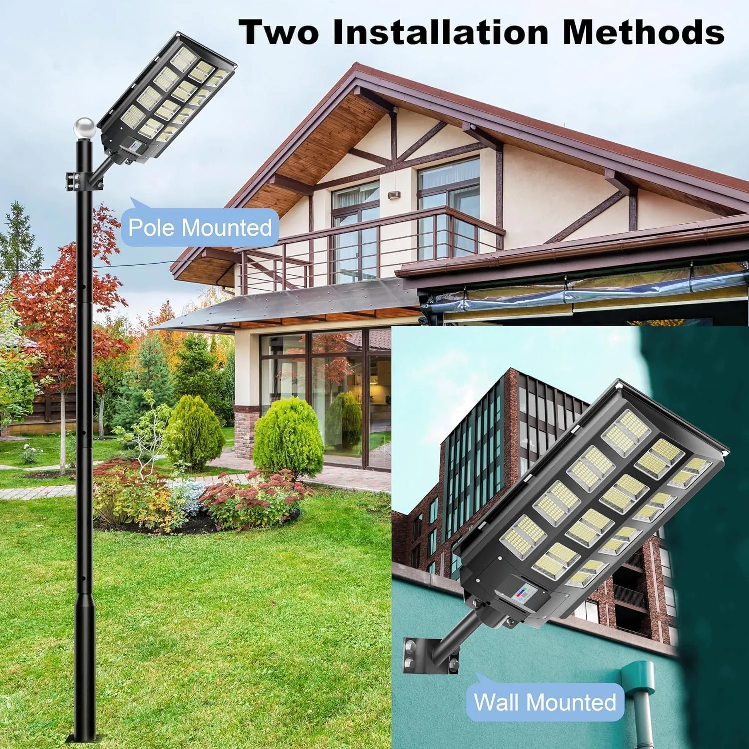 12-Pack Solar Street Light 8000W Parking Lot Light 360000LM Dusk to Dawn Street Lights Solar Powered IP67 Waterproof Wide Angle Lamp with Motion Sensor for Yard, Road