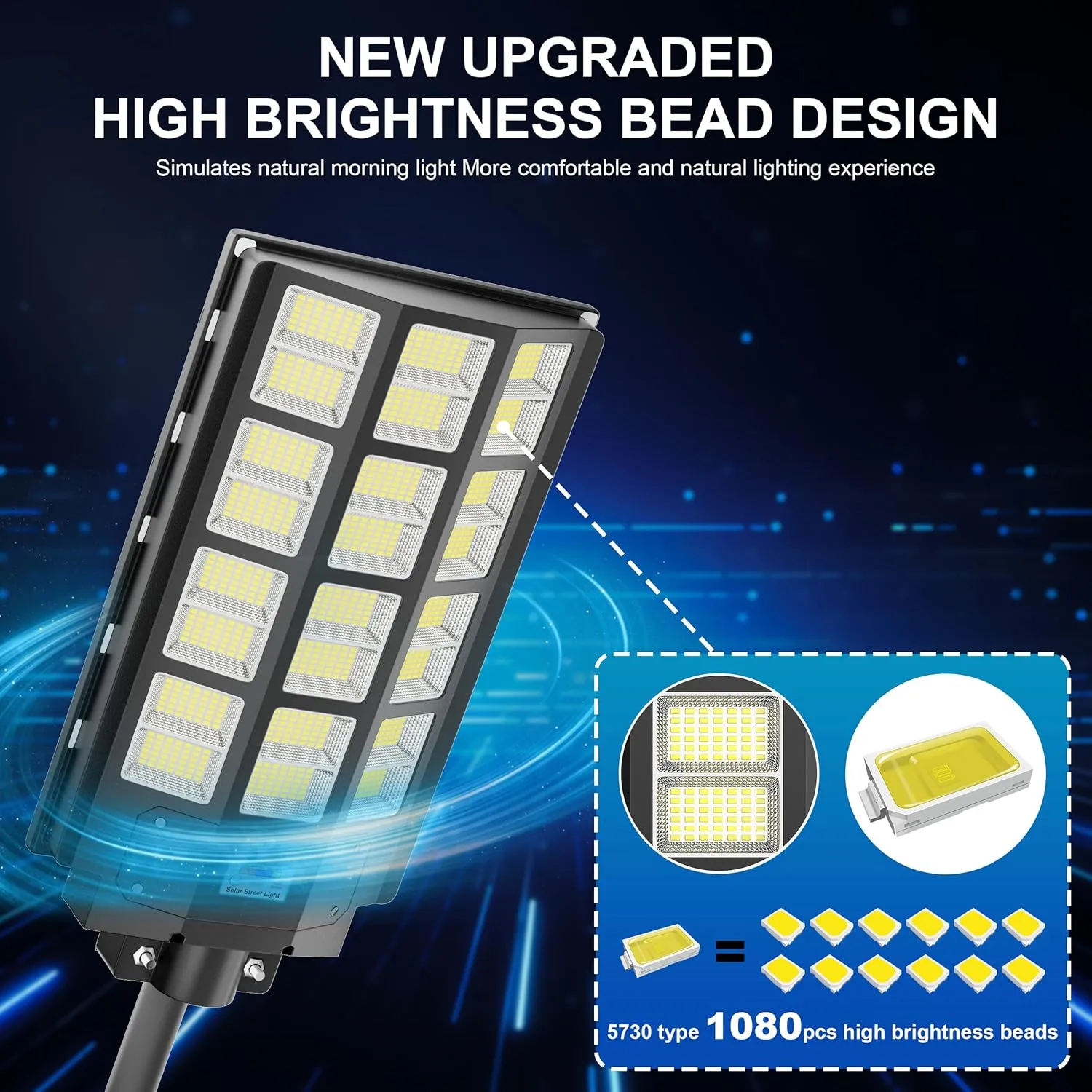 12-Pack Solar Street Light 8000W Parking Lot Light 360000LM Dusk to Dawn Street Lights Solar Powered IP67 Waterproof Wide Angle Lamp with Motion Sensor for Yard, Road