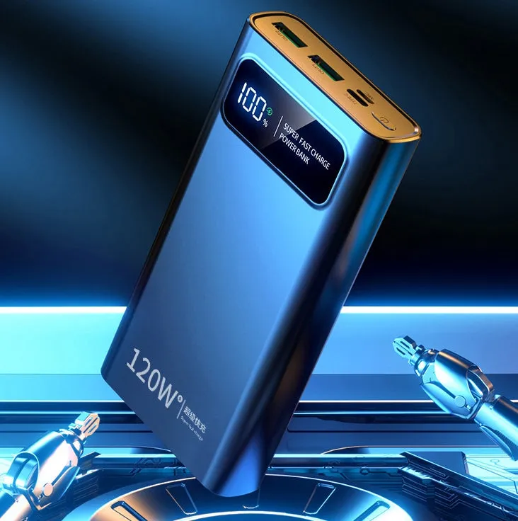 120W 200000mAh Power Bank Super Fast Charging High Capacity Battery Digital Display Power Bank For Samsung Xiaomi Huawei iPhone