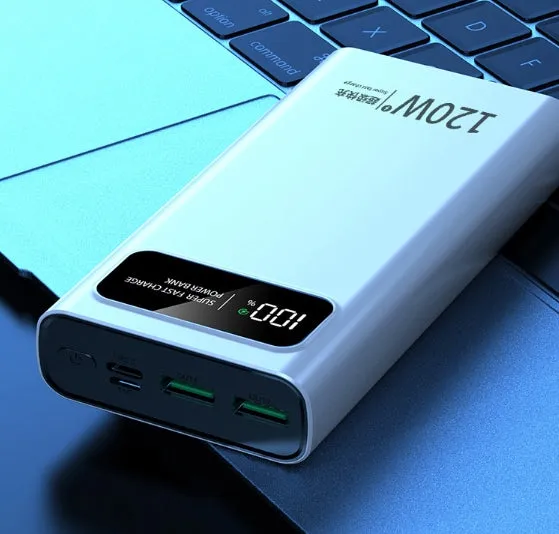 120W 200000mAh Power Bank Super Fast Charging High Capacity Battery Digital Display Power Bank For Samsung Xiaomi Huawei iPhone