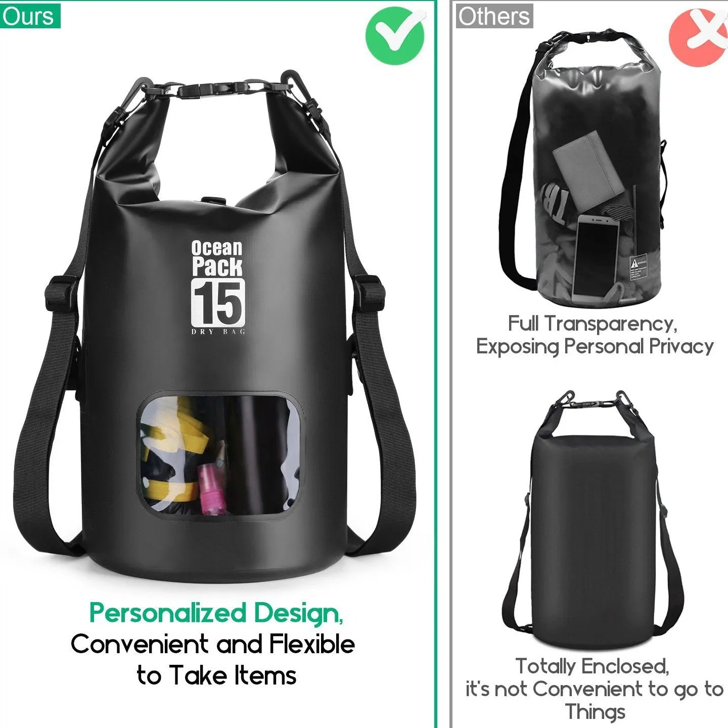 15L Waterproof Lightweight Dry Bag