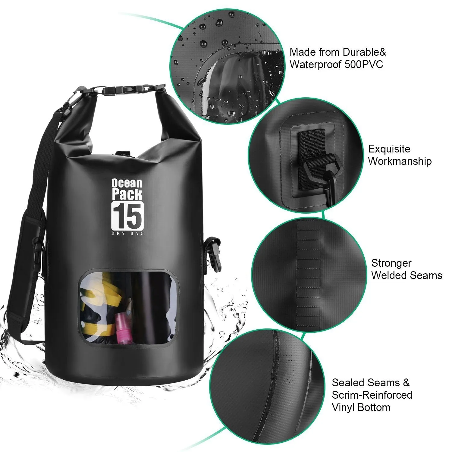 15L Waterproof Lightweight Dry Bag