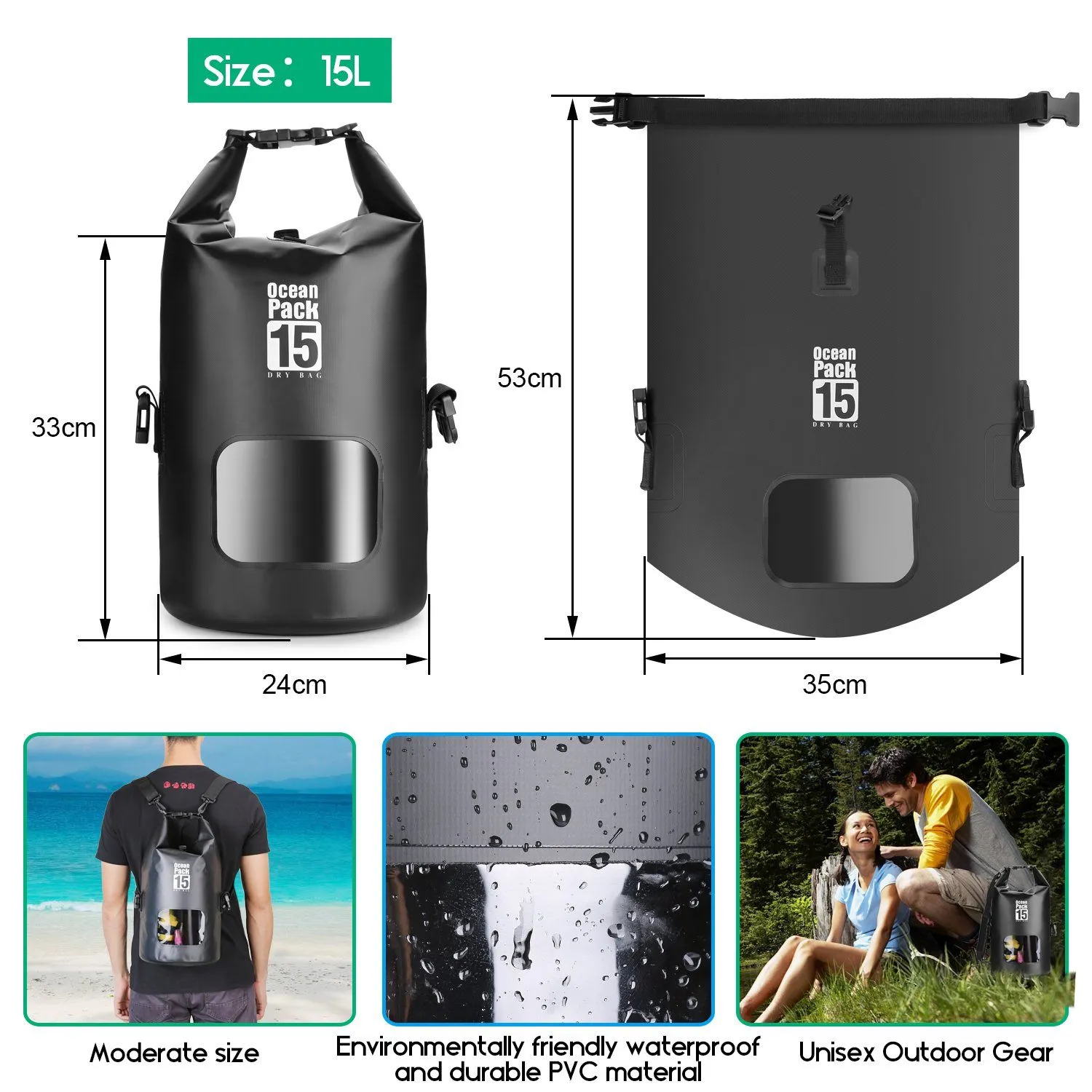 15L Waterproof Lightweight Dry Bag