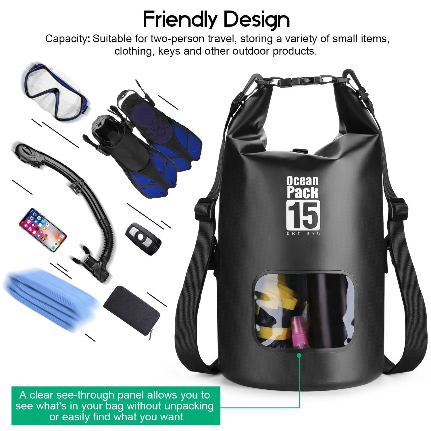 15L Waterproof Lightweight Dry Bag