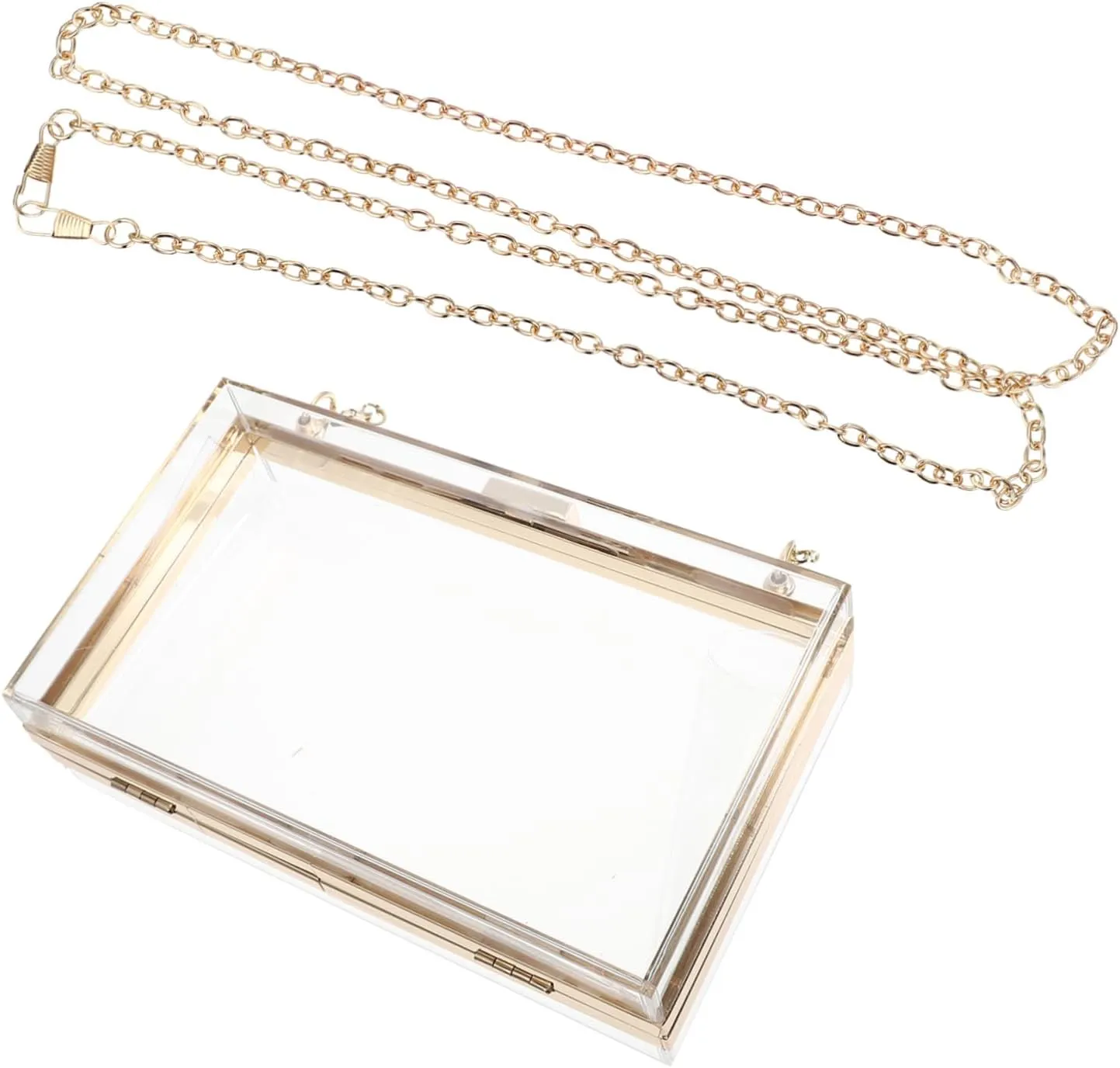 1pc Mini Clutch Tote Bag Shoulder Bag Large Capacity Handbag Square Handbag Transparent Acrylic