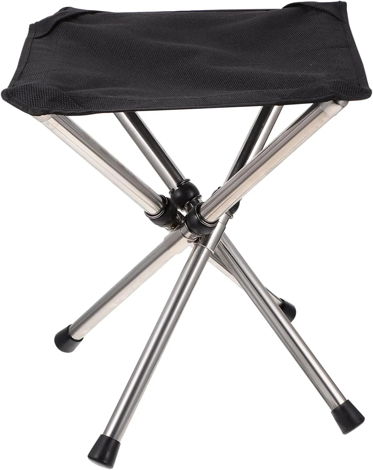 1Pc Outdoor Portable Folding Fishing Stool Stainless Steel Camping Chair for Hiking Beach and Travel Compact Lightweight and Durable Design for Easy Carrying and Versatile Use