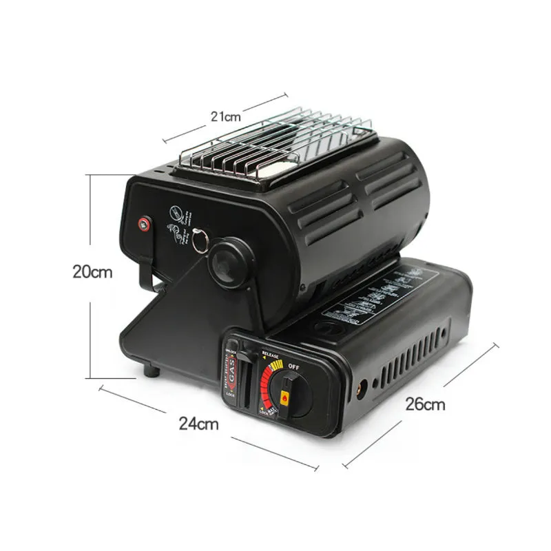 2-in-1 Butane Heater & Stove – Portable, Compact, Gas Heater for Outdoor Use