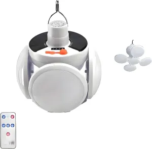 2 in 1 Folding Solar Lamp,Portable USB Solar Lamp for Camping, Emergencies, Power Outages, Hiking and Home(with Remote Control)