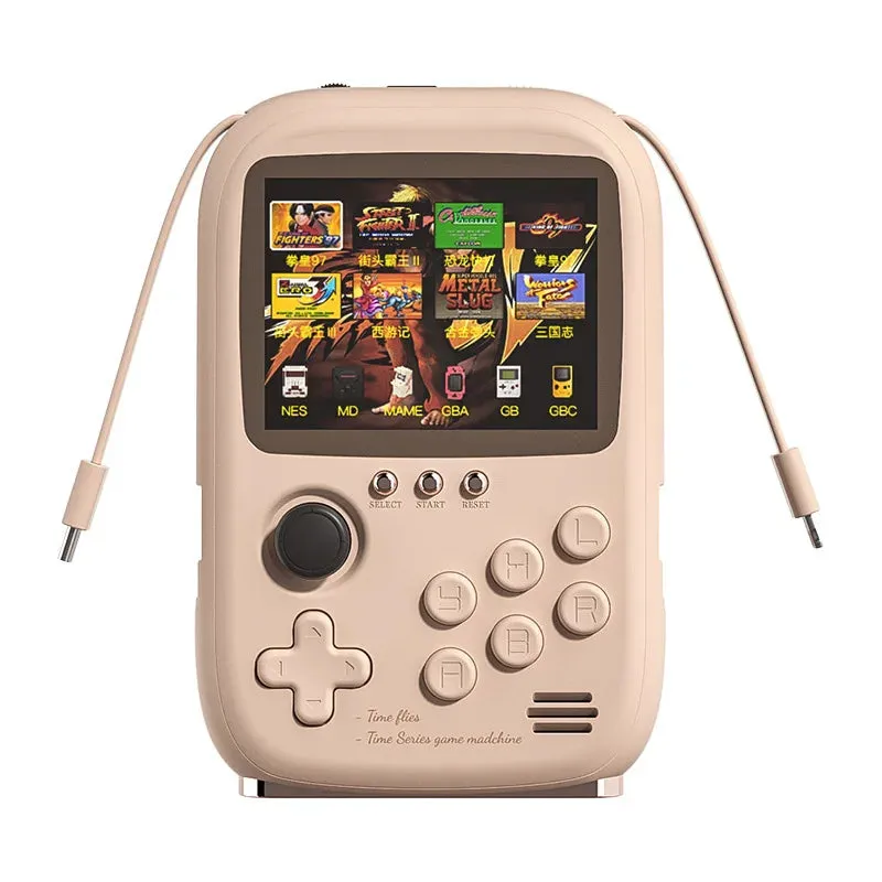2-in-1 Mini Singles Game Console Power Bank with built-in 2 cable 6000mAh mobile power 3.2-inch color screen 10000 games