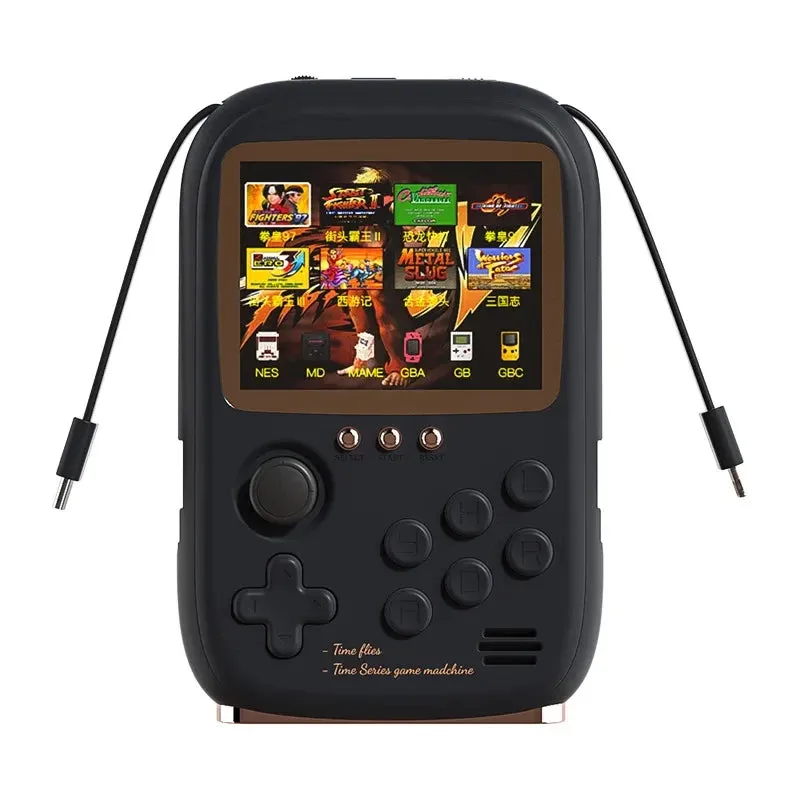 2-in-1 Mini Singles Game Console Power Bank with built-in 2 cable 6000mAh mobile power 3.2-inch color screen 10000 games