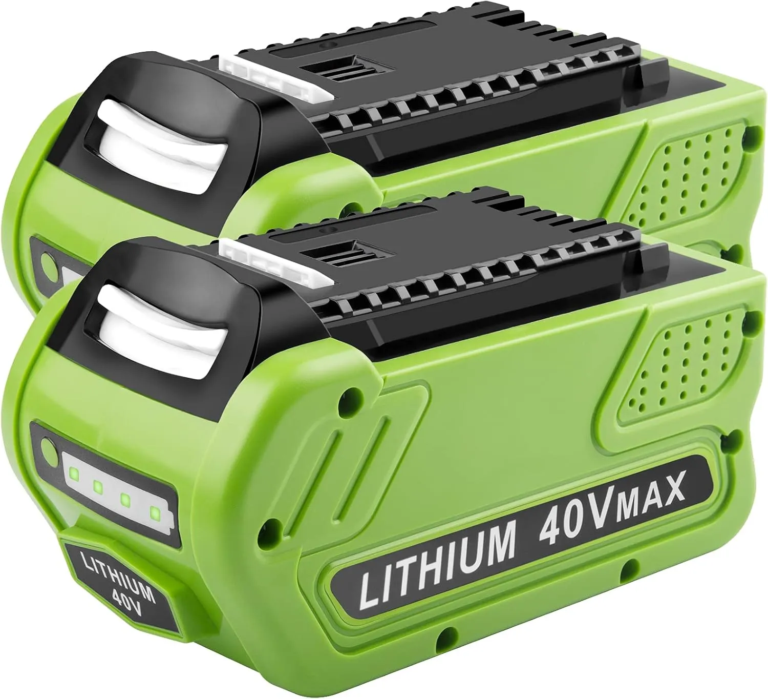 2 Pack 29472 6000mAh 40V Lithium Battery Replacement for GreenWorks 40V 29472 29462 2901319 24282 24252 21332 25322 20672 2101602 20312 24322 21362 26272 Batteries for Cordless Power Tools