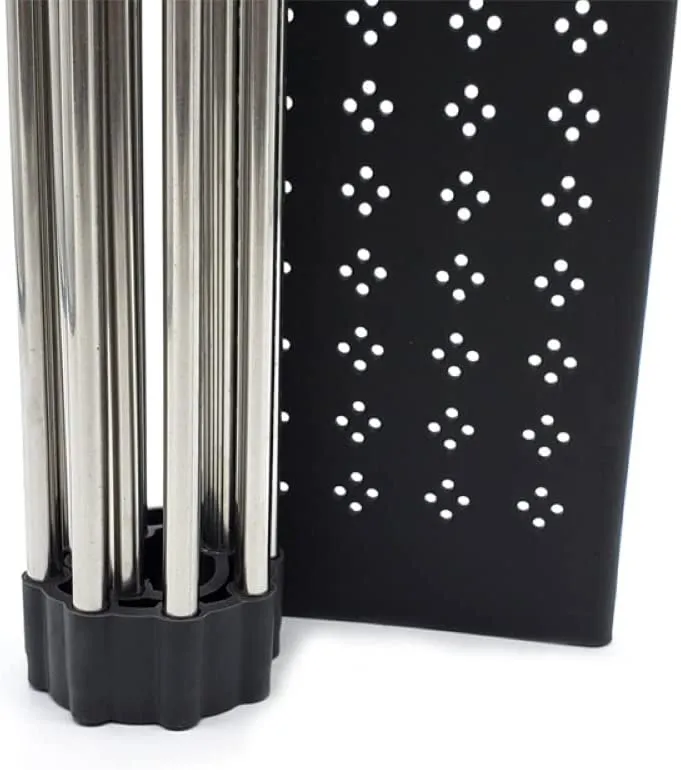 2 Pack Large Stainless Steel Roll Up Dish Drying Rack With Utensil Holder For Home Kitchen
