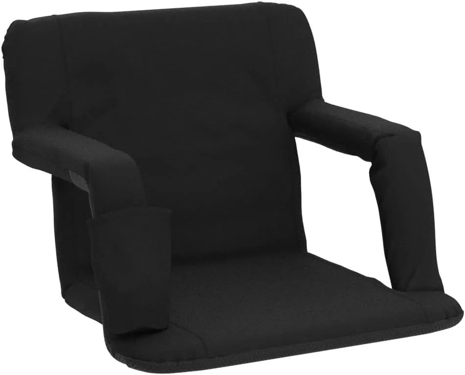 2 Pack Stadium Seats for Bleachers w/Back Support Padded Cushions 20.5"/25" Wide Comfortable Bleacher Chairs, Portable & Reclining Design - Ideal for Camping, Stadium Events