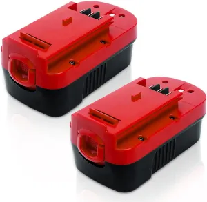 2-Pack [Upgraded to 3600mAh] HPB18 Replacement for Black and Decker 18V Battery Compatible with Black and Decker 18 Volt Battery Ni-Mh 244760-00 A1718 FS18FL FSB18 Firestorm Cordless Tools (Red)