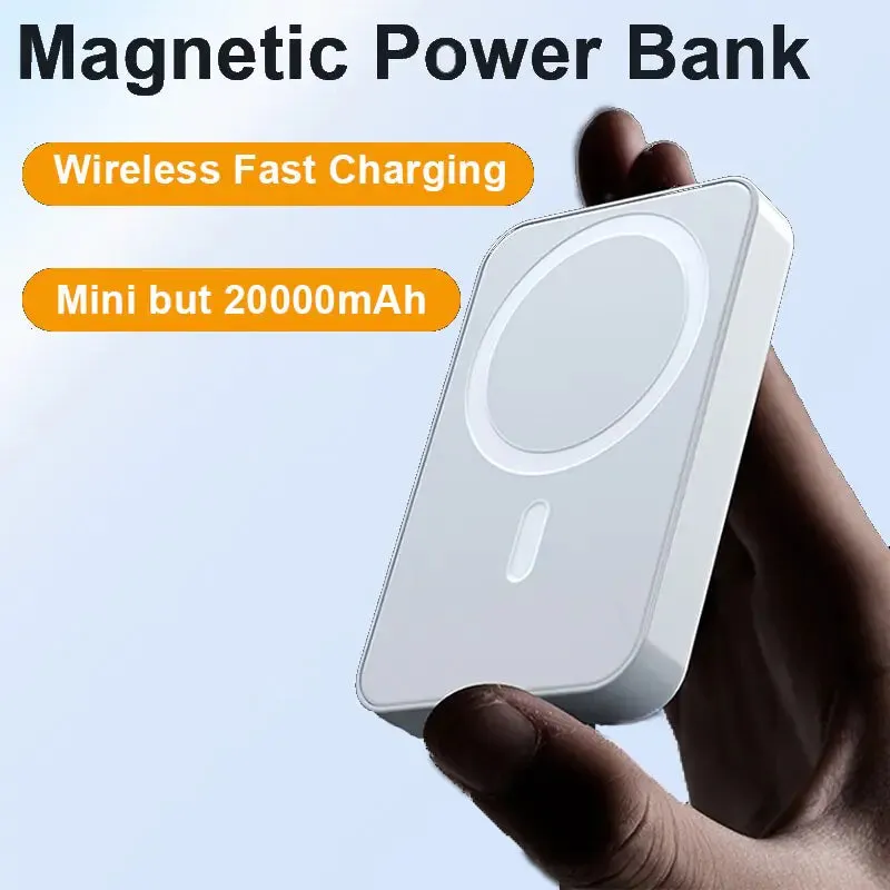 20000 mAh Mini Wireless Portable Power Bank | Fast Charging | Best iPhone 12/13 Charger