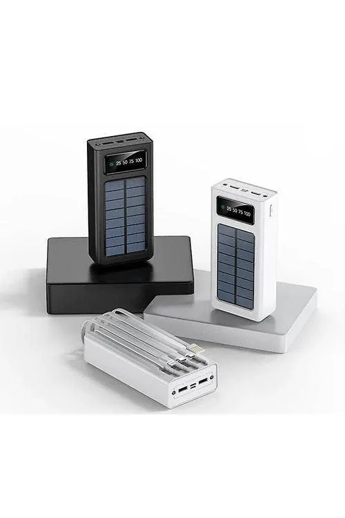 20,000 Mah Solar Power Bank 4in1 Cables