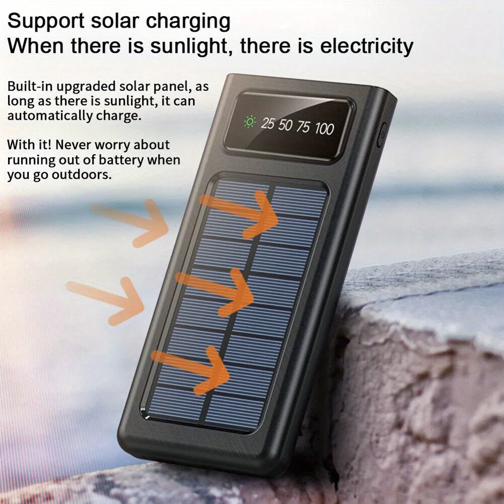 2023 Super 10000mAh 4 USB Portable Charger Solar Power Bank