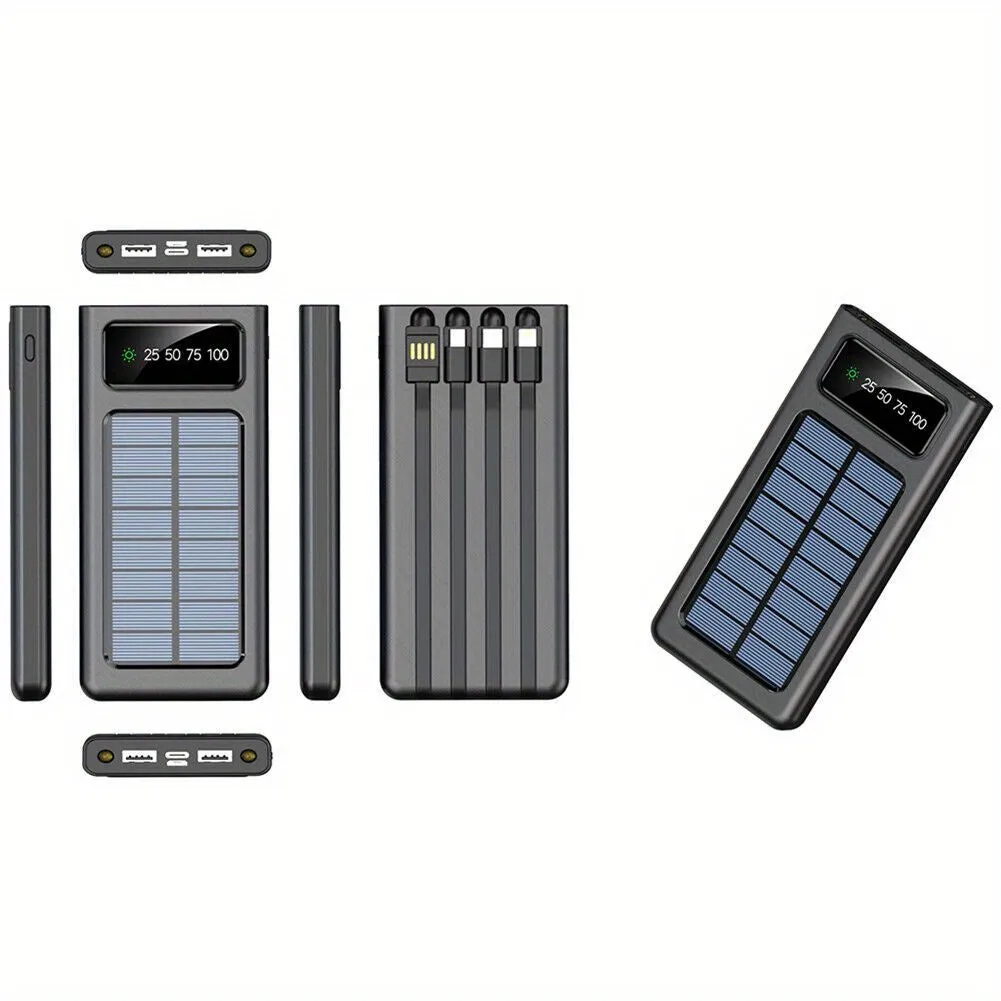 2023 Super 10000mAh 4 USB Portable Charger Solar Power Bank