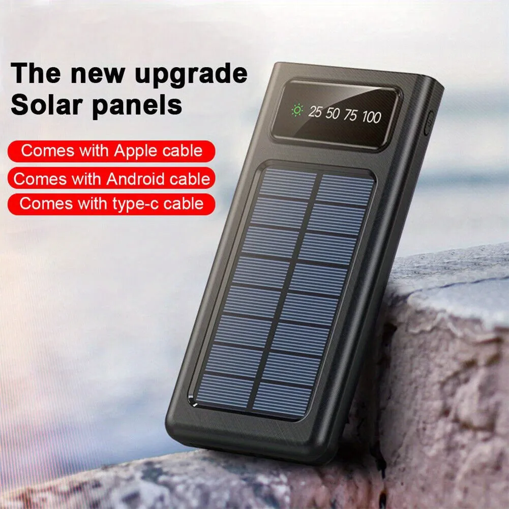 2023 Super 10000mAh 4 USB Portable Charger Solar Power Bank