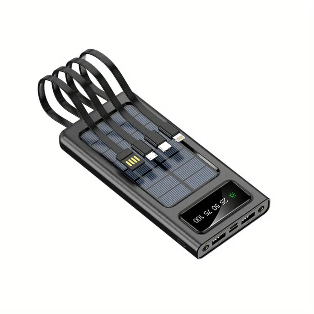 2023 Super 10000mAh 4 USB Portable Charger Solar Power Bank