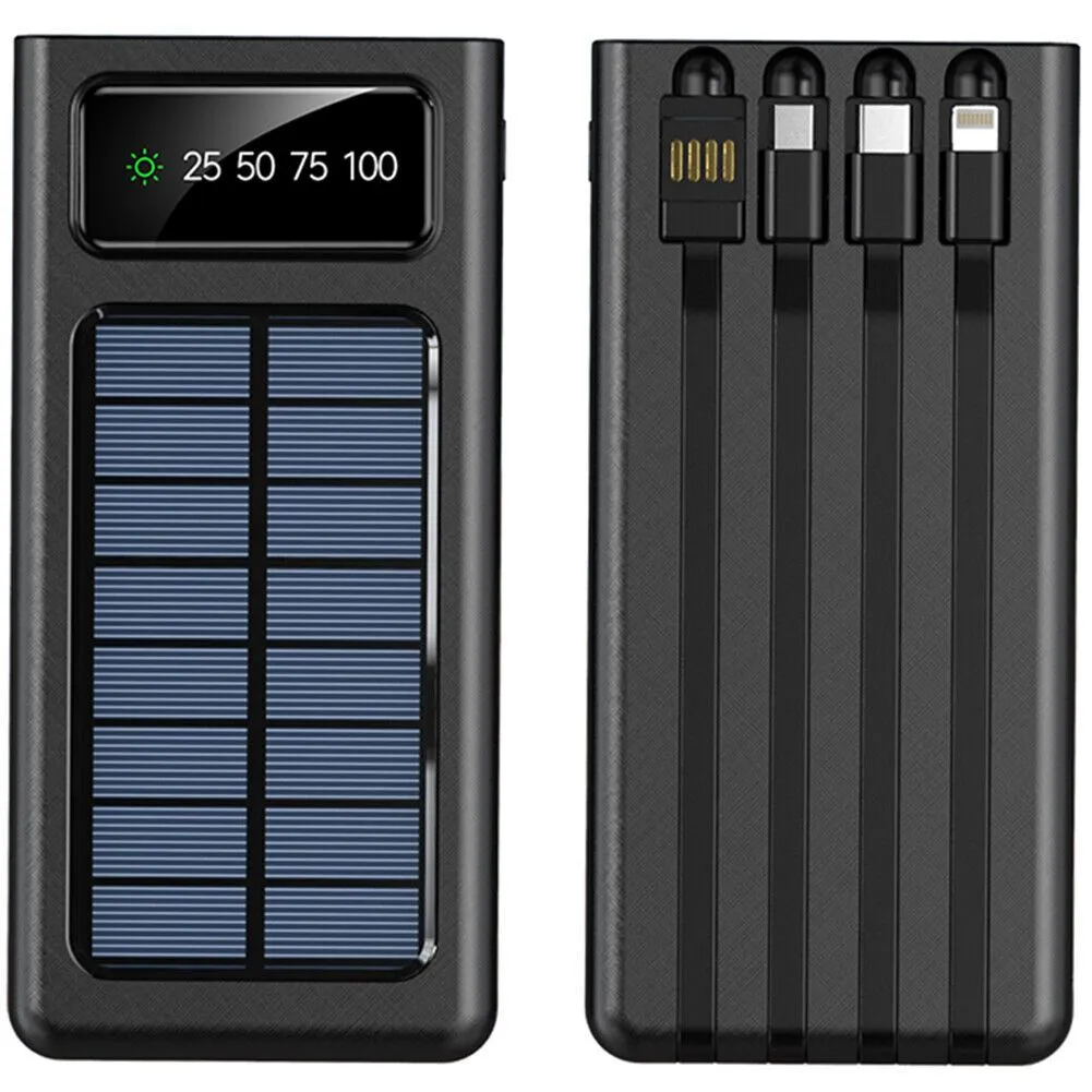 2023 Super 10000mAh 4 USB Portable Charger Solar Power Bank