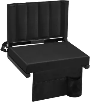 2025 New Grandstand Portable Stadium Seats for Bleachers or Benches,with Back and Cushion High Back Includes Shoulder Strap and Cup Holder and Carry Handle（Adjustable backrest Height）