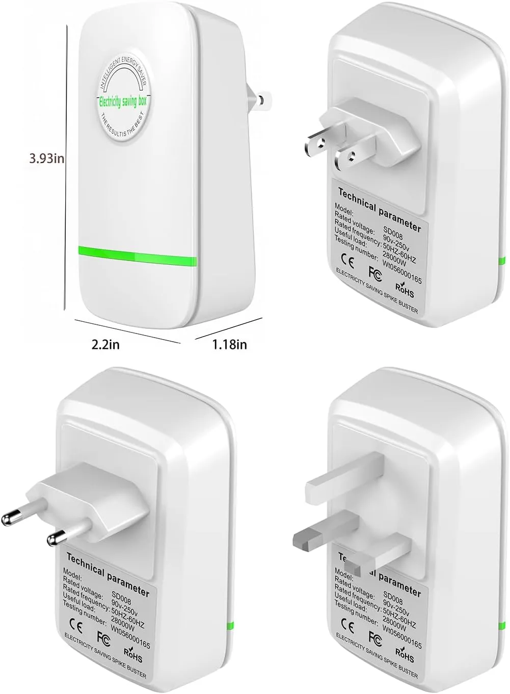 2025 Upgrade-Stop Watt Energy Saving Device,Elon-musker Energy Saving Device,Kill a Watt,Electricity Saving Box Us Plug 90v-250v 30kw for Home, Restaurant, Company and More Places (BL-2)