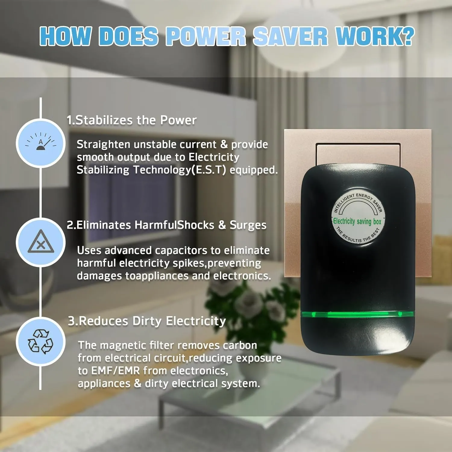 2025 Upgrade-Stop Watt Energy Saving Device,Elon-musker Energy Saving Device,Kill a Watt,Electricity Saving Box Us Plug 90v-250v 30kw for Home, Restaurant, Company and More Places (BL-2)