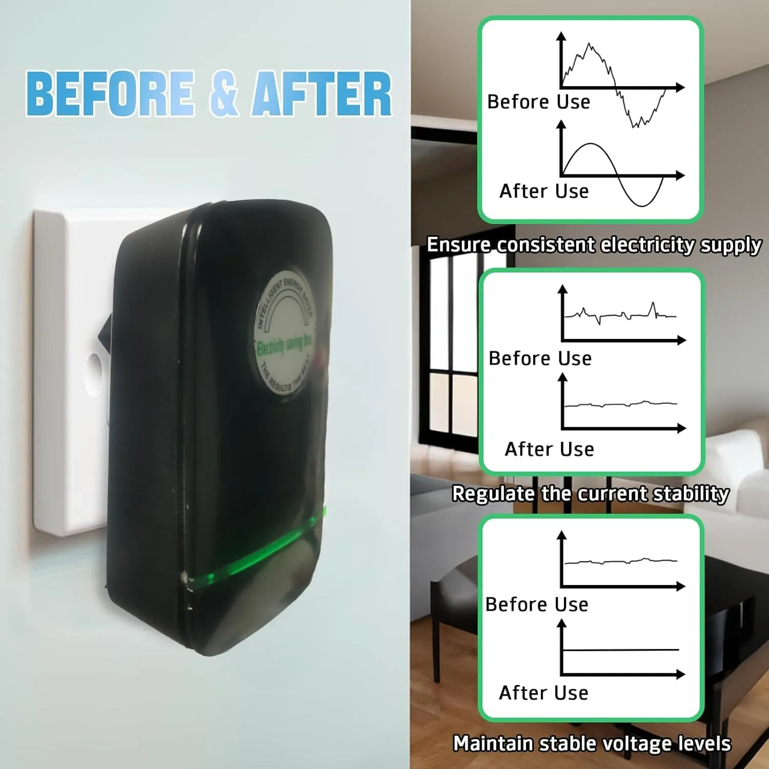 2025 Upgrade-Stop Watt Energy Saving Device,Elon-musker Energy Saving Device,Kill a Watt,Electricity Saving Box Us Plug 90v-250v 30kw for Home, Restaurant, Company and More Places (BL-2)