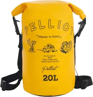 20L Waterproof Dry Bag Tough & Water-repellent Storage Bag with Adjustable Shoulder Straps Lightweight Portable Backpack Dry Bags for Kayaking Boating Camping Yellow