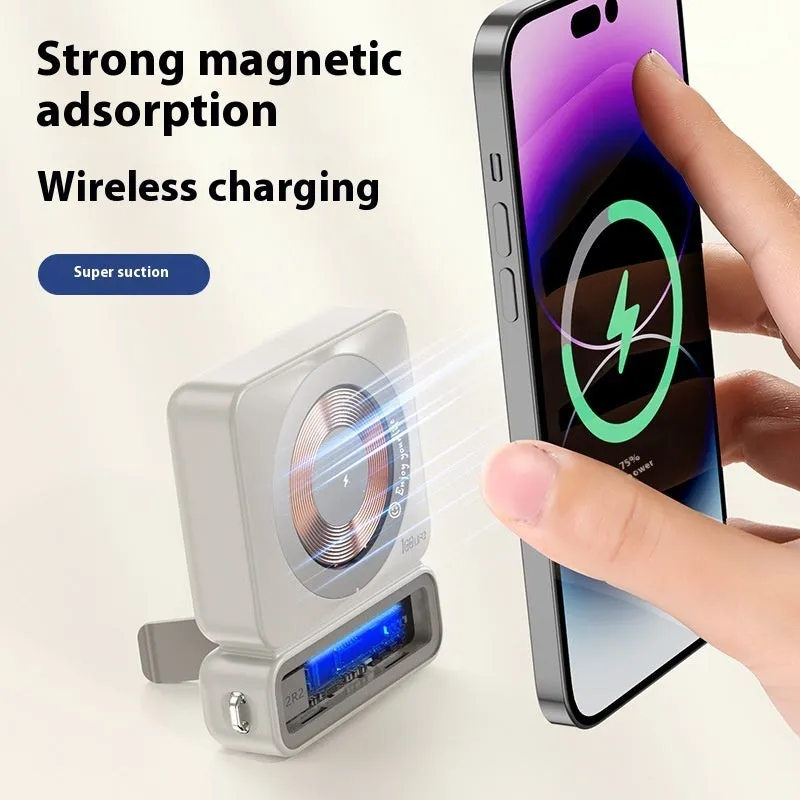 225W Fast Charging Wireless Magnetic Power Bank | Large Capacity | Retro Gray Design