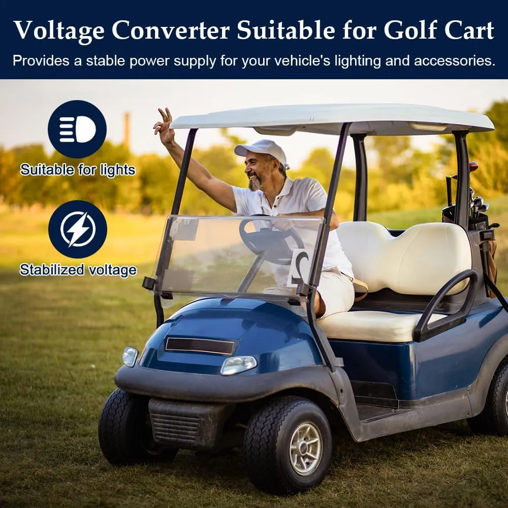 24v to 12v Converter, 5a 60w Step Down Converter with Replaceable Safety Fuse, for Cars, Golf Cart,Trucks & Solar Systems