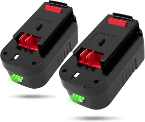 2Pack 18V 6.0Ah HPB18 Lithium Battery Replacement for Black and Decker 18V Battery 244760-00 HPB18 Battery A1718 A18 A18E A18NH HPB18-OPE FS180BX FS18BX FS18FL FSB18 Firestorm 18V Battery