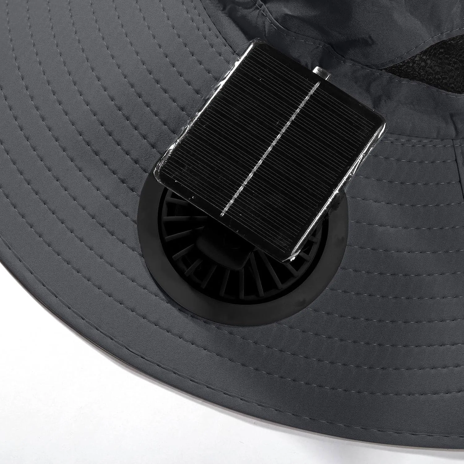 2PC Solar Hat with Built in Fan, Wide Brim Solar Fan Hat Outdoor Fishing, UPF 50  Summer Quick-Dry Hats for Men Women