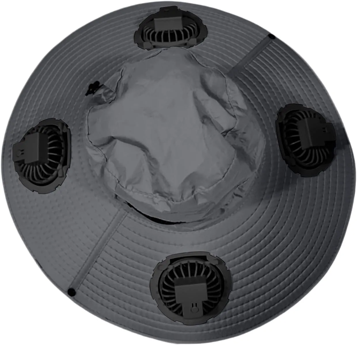 2PC Solar Hat with Built in Fan, Wide Brim Solar Fan Hat Outdoor Fishing, UPF 50  Summer Quick-Dry Hats for Men Women